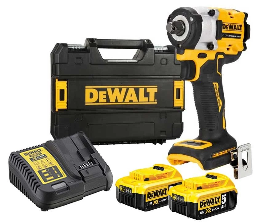 DeWALT DCF921P2T-QW 18V Li-ion XR Compacte Accu Slagsmoersleutel Set (2x 5.0Ah) Met Frictiering - 1/2" - In TSTAK Koffer 3 DeWALT DCF921P2T-QW 18V Li-ion XR Compacte Accu Slagsmoersleutel Set (2x 5.0Ah) Met Frictiering - 1/2" - In TSTAK Koffer