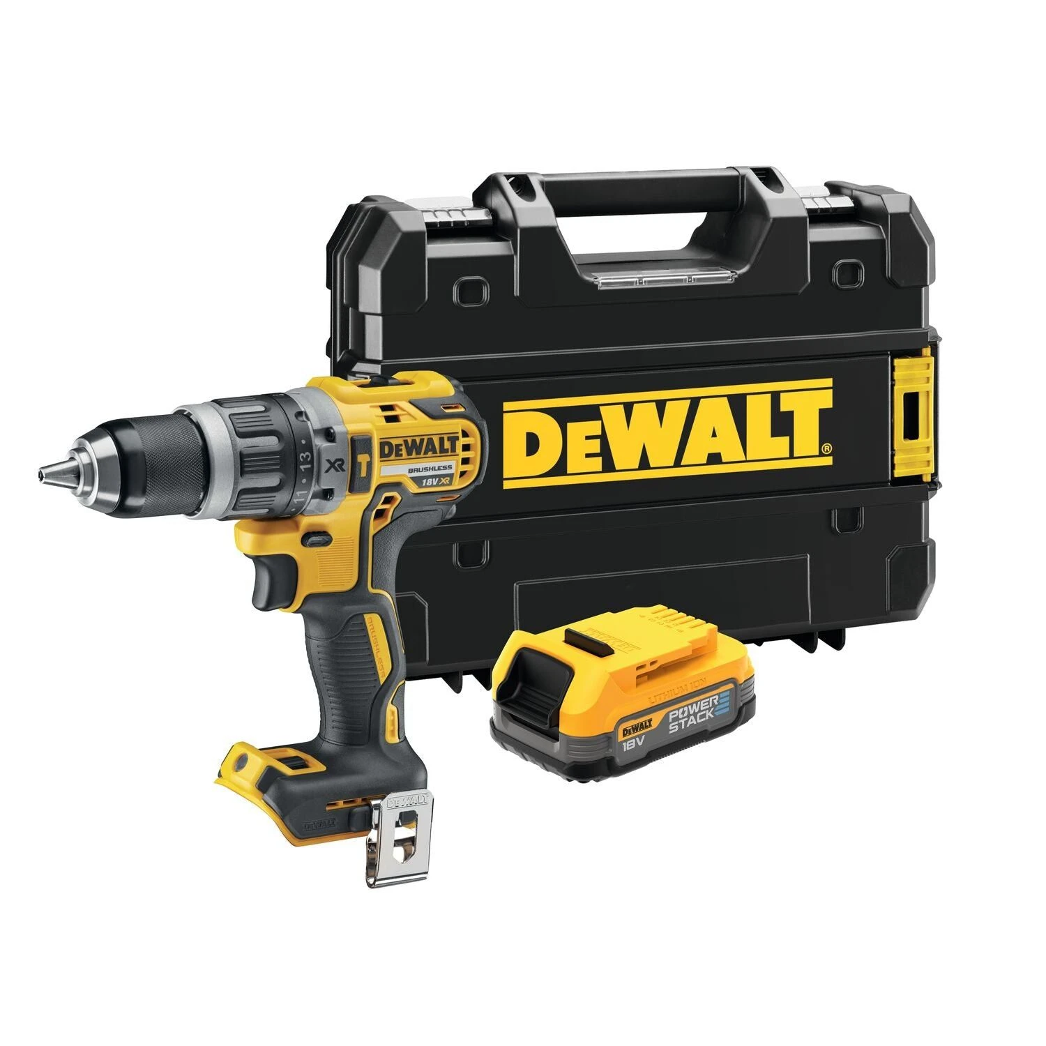 DeWALT DCD796E1T 18V Li-ion Accu Klopboormachine Set (18V XR Powerstack Accu) In TSTAK Koffer 3 DeWALT DCD796E1T 18V Li-ion Accu Klopboormachine Set (18V XR Powerstack Accu) In TSTAK Koffer
