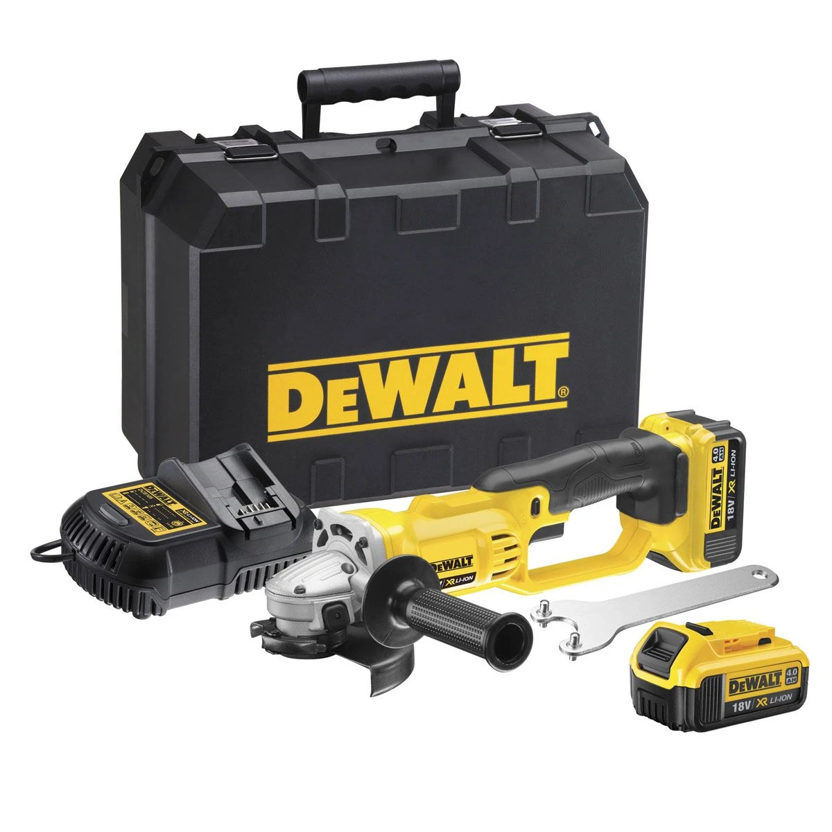 DeWalt DCG412M2 18V Li-Ion Accu Haakse Slijper Set (2x 4.0Ah Accu) In Koffer - 125mm - DCG412M2-QW 3 DeWalt DCG412M2 18V Li-Ion Accu Haakse Slijper Set (2x 4.0Ah Accu) In Koffer - 125mm - DCG412M2-QW