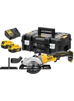 DeWALT DCS571P2-QW 18V Li-ion Accu Cirkelzaag Set (2x 5.0Ah) In TSTAK Koffer - 115 Mm - Koolborstelloos