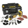 DeWalt DCS355M1 18V Li-Ion Accu Multitool Set (1x 4.0Ah Accu) + 35 Delige Accessoireset In Koffer - Koolborstelloos