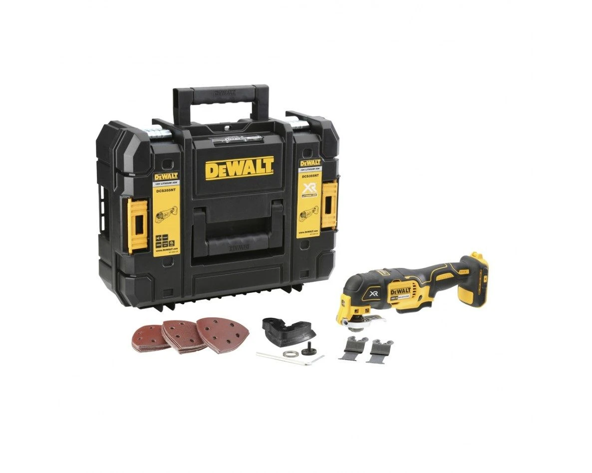 DeWalt DCS355M2 18V Li-Ion Accu Multitool Set (2x 4.0Ah Accu) + 35 Delige Accessoireset In Koffer - Koolborstelloos - DCS355M2-QW 4 DeWalt DCS355M2 18V Li-Ion Accu Multitool Set (2x 4.0Ah Accu) + 35 Delige Accessoireset In Koffer - Koolborstelloos - DCS355M2-QW - Afbeelding 2