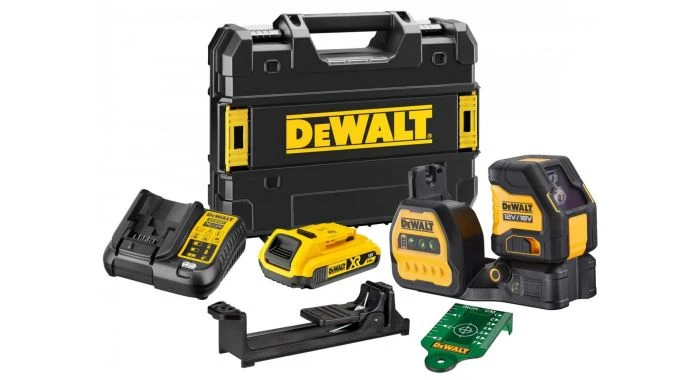 DeWALT DCE088D1G18 12V / 18V Li-ion XR Accu Zelfnivellerende Kruislijnlaser Set (1x 2.0Ah) In TSTAK Koffer - Groen 3 DeWALT DCE088D1G18 12V / 18V Li-ion XR Accu Zelfnivellerende Kruislijnlaser Set (1x 2.0Ah) In TSTAK Koffer - Groen