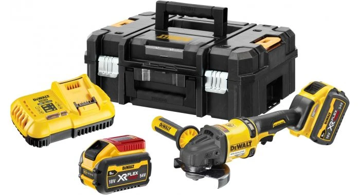 DeWALT DCG418X2-QW 54V Li-ion FlexVolt Accu Haakse Slijper Set (2x 9.0Ah) - 125mm 3 DeWALT DCG418X2-QW 54V Li-ion FlexVolt Accu Haakse Slijper Set (2x 9.0Ah) - 125mm