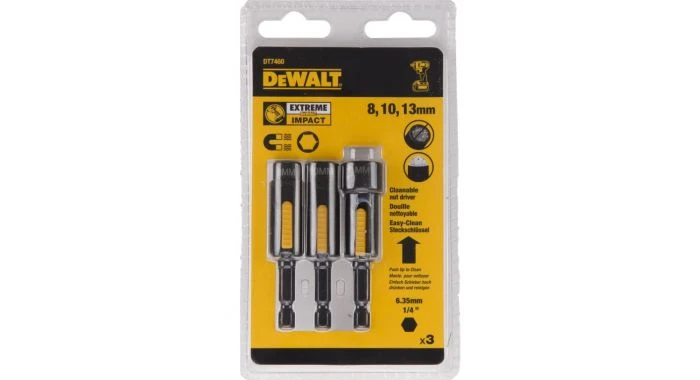 DeWalt DT7460 3 Delige Extreme Impact Bit Dopsleutelset - DT7460-QZ 3 DeWalt DT7460 3 Delige Extreme Impact Bit Dopsleutelset - DT7460-QZ