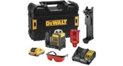 Dewalt DCE0811D1R 10,8V Li-Ion Accu Kruislijnlaser 360 Graden Set (1x 2,0Ah Accu) In TSTAK - Rood - 15m - 2 Lijnen - DCE0811D1R-QW