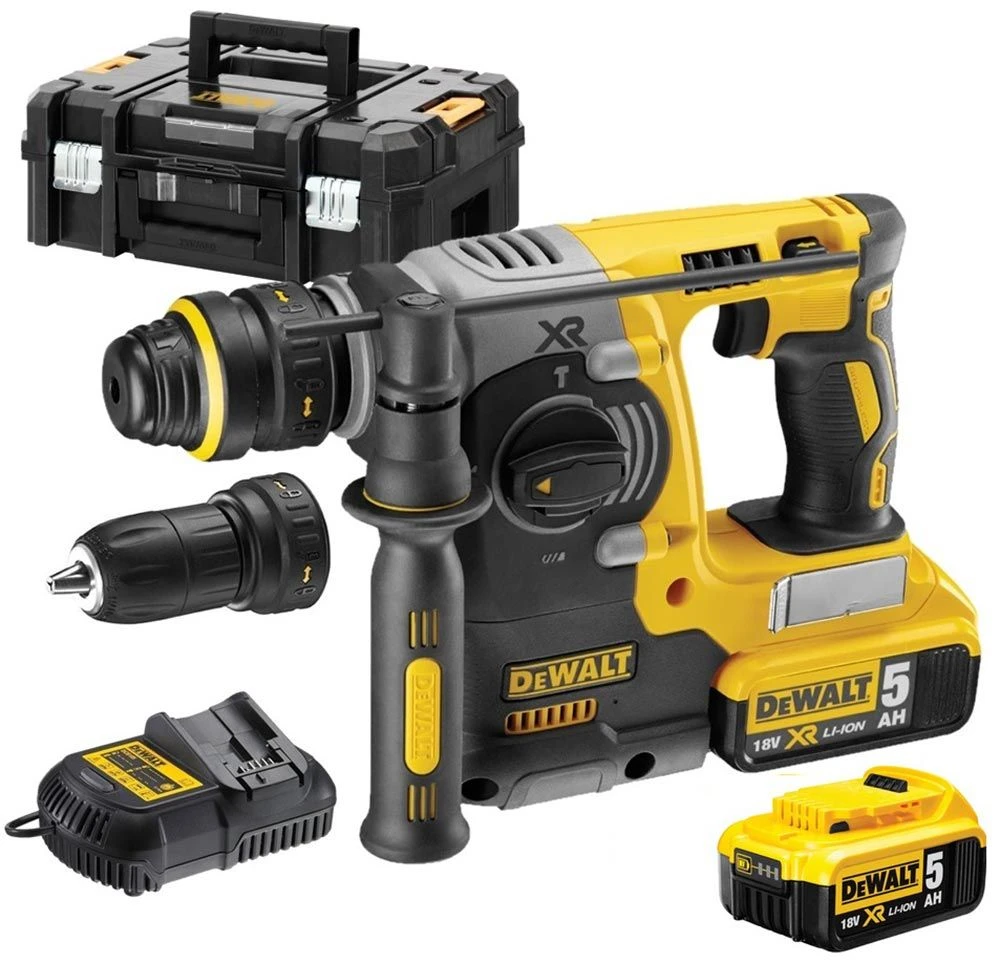 DeWalt DCH274P2T 18V Li-Ion Accu SDS-plus Combihamer Incl. Snelspanboorkop Set (2x 5.0Ah Accu) In TSTAK - 2,1J - Koolborstelloos - DCH274P2T-QW 3 DeWalt DCH274P2T 18V Li-Ion Accu SDS-plus Combihamer Incl. Snelspanboorkop Set (2x 5.0Ah Accu) In TSTAK - 2,1J - Koolborstelloos - DCH274P2T-QW