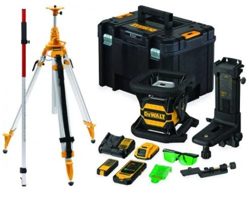 DeWALT DCE080D1GS-SET 18V Li-ion XR Accu Volautomatische Roterende Laser Set (1x 2.0Ah) In TSTAK Koffer - Groen - Met Statief En Meetlat 3 DeWALT DCE080D1GS-SET 18V Li-ion XR Accu Volautomatische Roterende Laser Set (1x 2.0Ah) In TSTAK Koffer - Groen - Met Statief En Meetlat