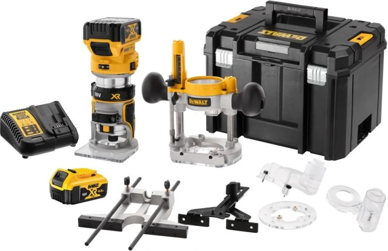 DeWALT DCW604P2-QW 18V XR Li-Ion Accu Boven- En Kantenfrees Set (2x 5,0Ah) In TSTAK - 30mm 3 DeWALT DCW604P2-QW 18V XR Li-Ion Accu Boven- En Kantenfrees Set (2x 5,0Ah) In TSTAK - 30mm