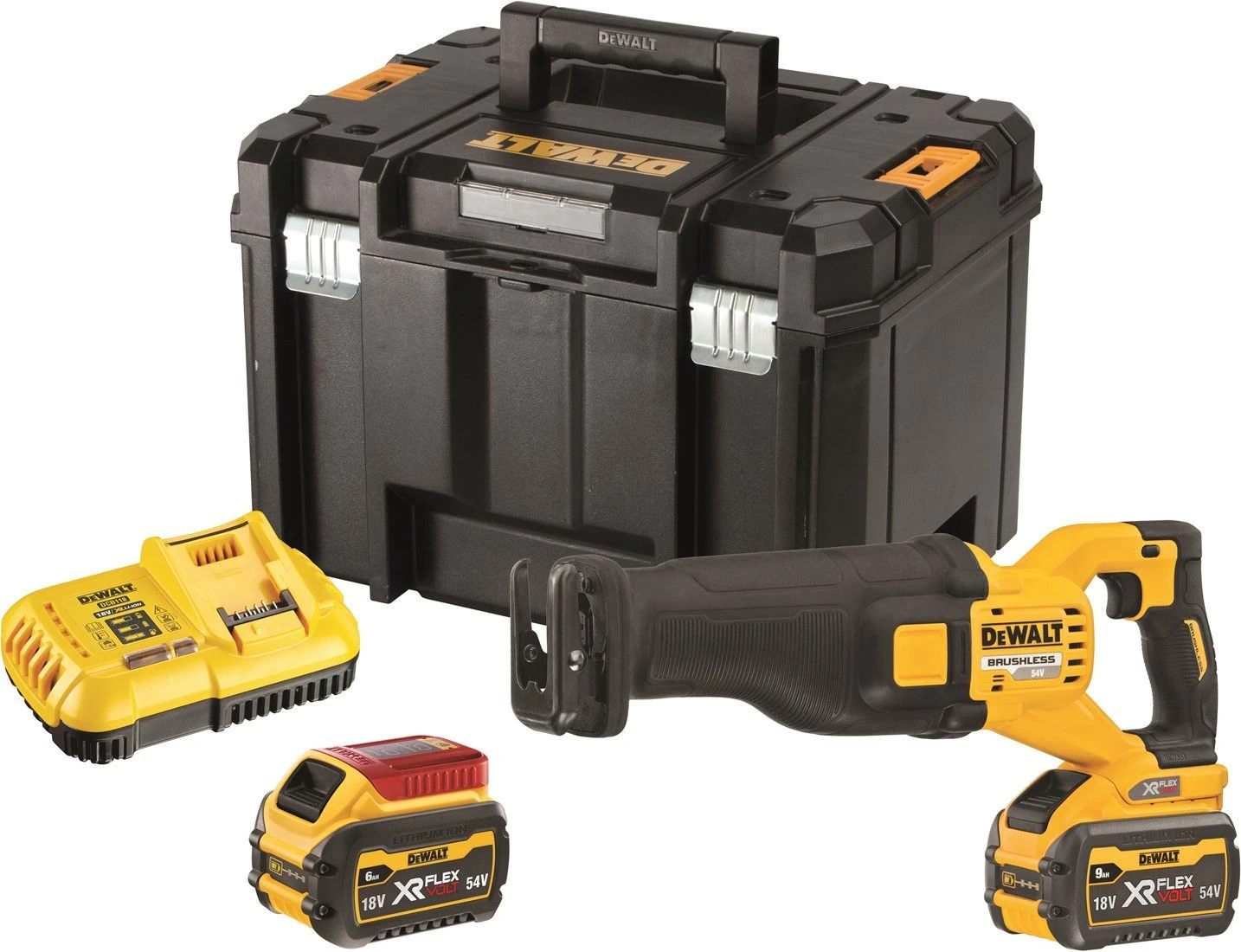 DeWALT DCS389X2-QW 54V Li-ion FlexVolt Accu Reciprozaag Set (2x 9.0Ah) In TSTAK Koffer 3 DeWALT DCS389X2-QW 54V Li-ion FlexVolt Accu Reciprozaag Set (2x 9.0Ah) In TSTAK Koffer