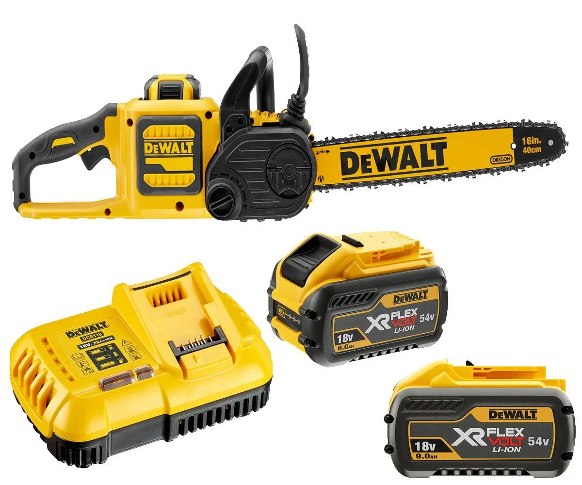 DeWalt DCM575X2 54V Li-Ion Accu Kettingzaag Set (2x 9.0Ah Accu) - 400mm
