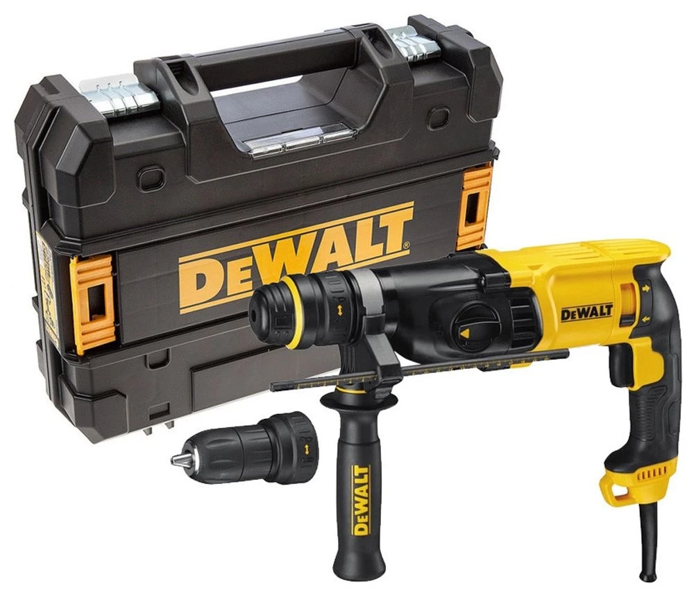 DeWalt D25135K SDS-plus Combihamer Incl. Snelspanboorkop & Stofafzuiging (D25301D) In Koffer - 800W - 2,8J - D25135K-QS 4 DeWalt D25135K SDS-plus Combihamer Incl. Snelspanboorkop & Stofafzuiging (D25301D) In Koffer - 800W - 2,8J - D25135K-QS - Afbeelding 2