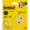 DeWalt DT3106 Schuurschijf - K180 - 125mm (10st) - DT3106-QZ -DeWALT e07ea2b07632e18e97c7f0686984a95f
